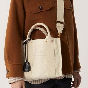 Soeur Canvas Purse Top Handle with Shoulder Strap